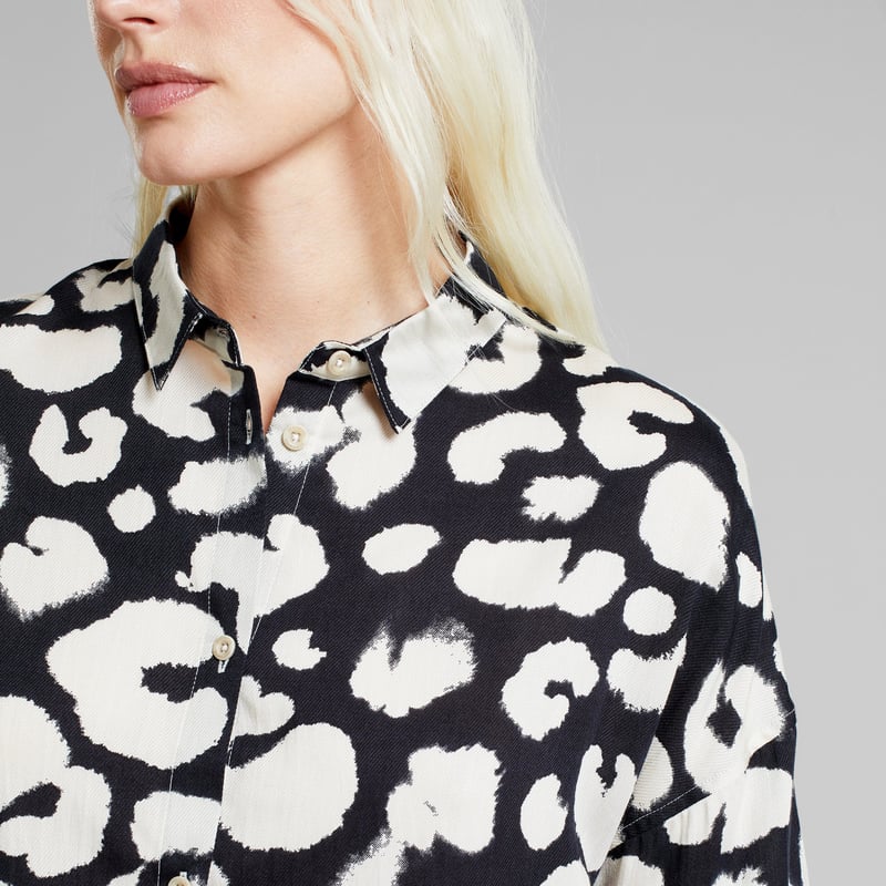 Shirt Nibe Painted Leopard Black