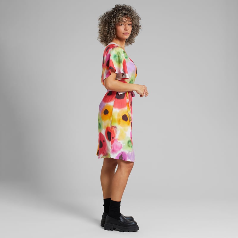 Wrap Dress Kungshamn Abstract Floral Multi Color
