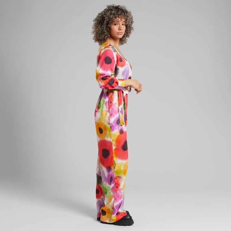 Wrap Jumpsuit Farsta Abstract Floral Multi color