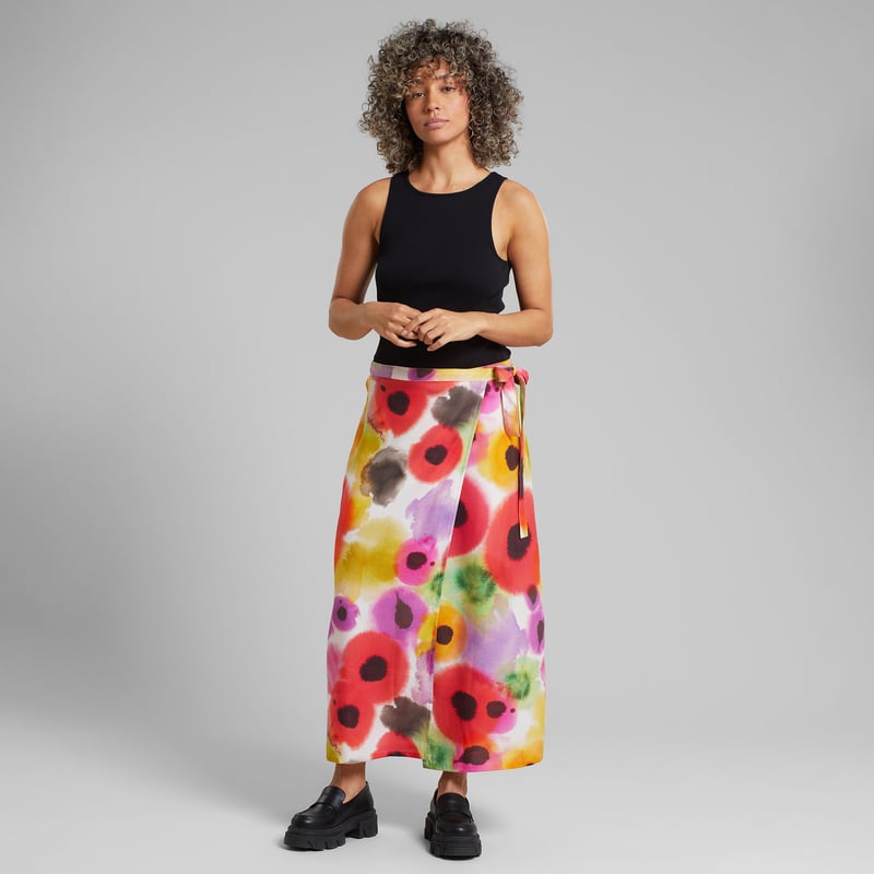 Wrap Skirt Stilleryd Abstract Floral Multi Color