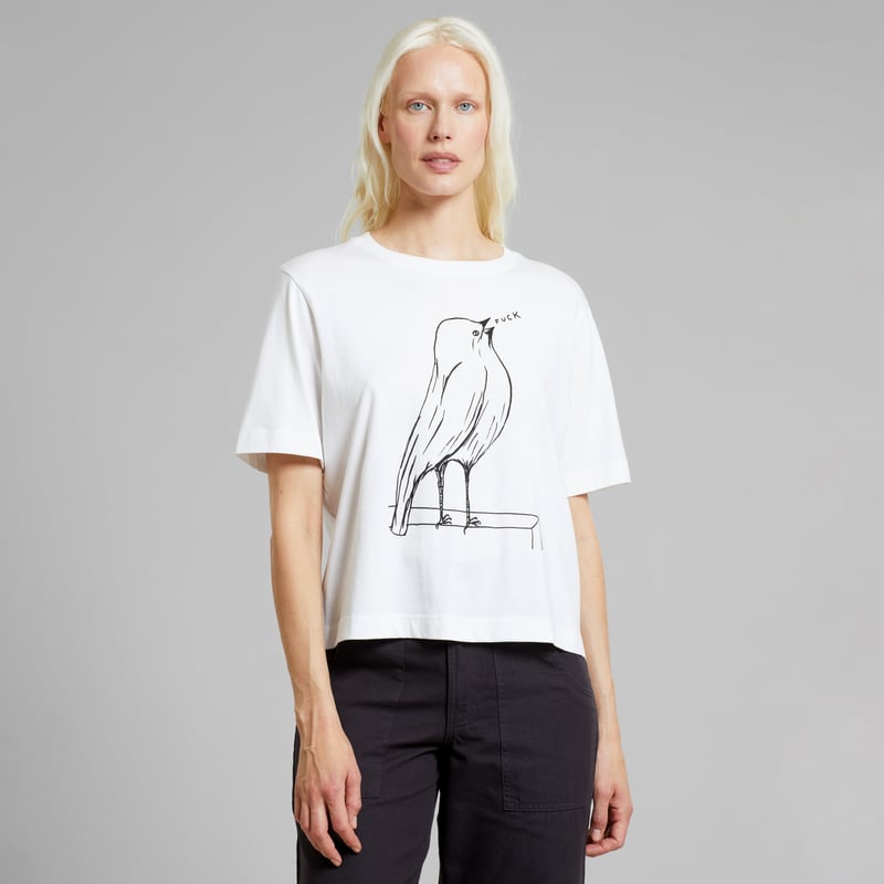 T-shirt Vadstena F Bird White