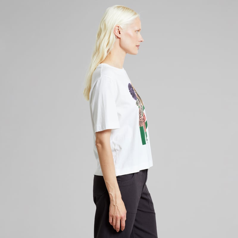 T-shirt Vadstena Memphis Flowers White