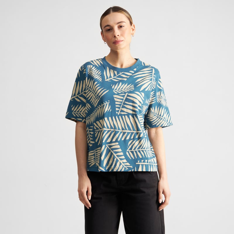 T-shirt Vadstena Cut Leaf Midnight Blue