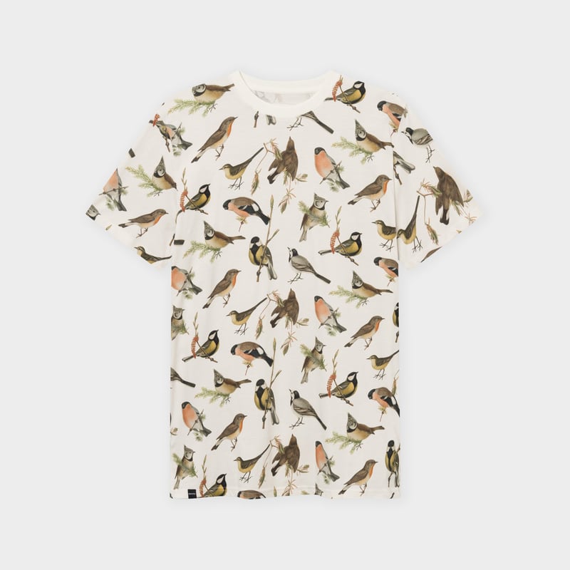 T-shirt Stockholm Autumn Birds Off-White