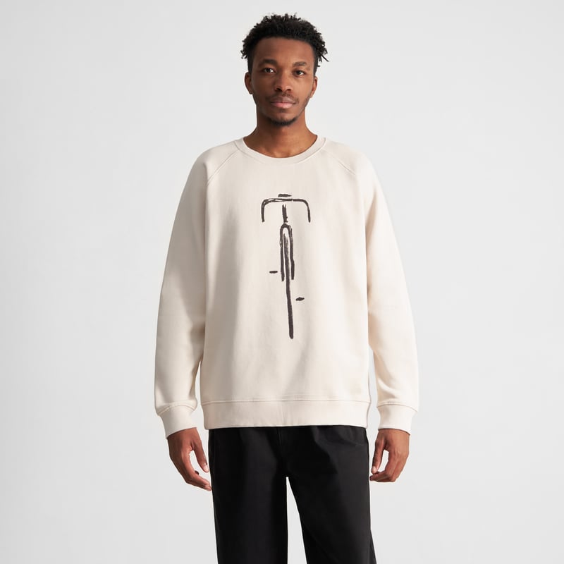 Sweatshirt Malmoe Bike Front Oat White