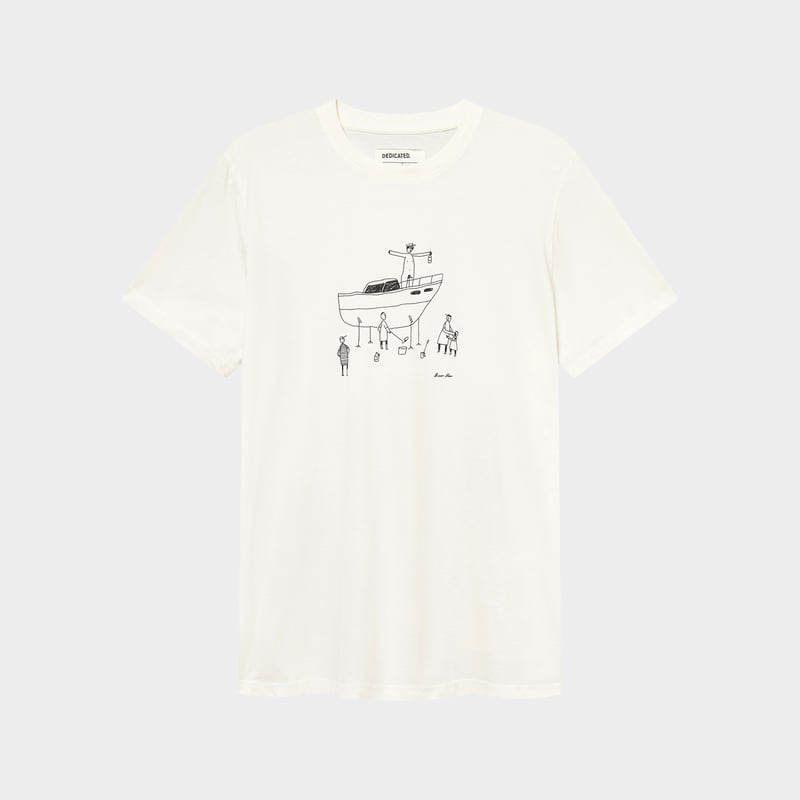 T-shirt Stockholm All Out Boat Off-White