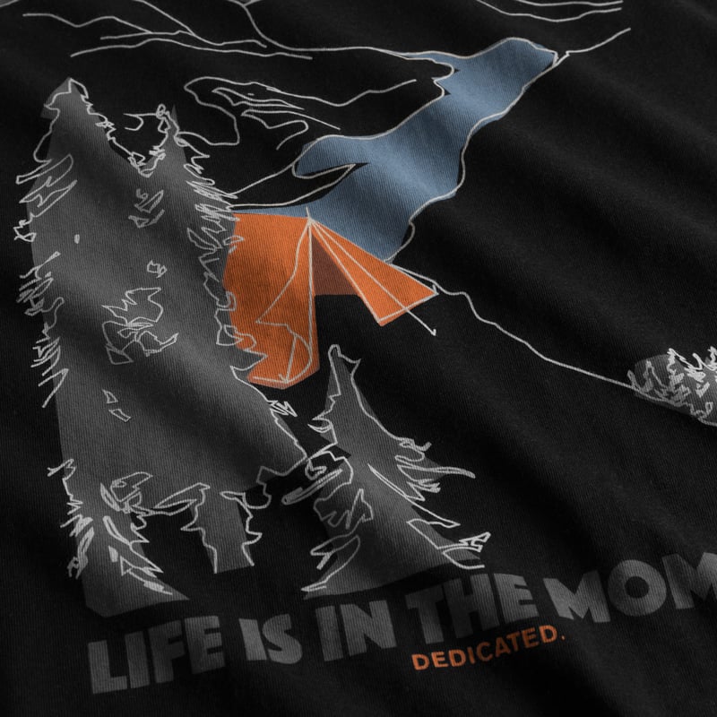 T-shirt Stockholm Camping Moments Black