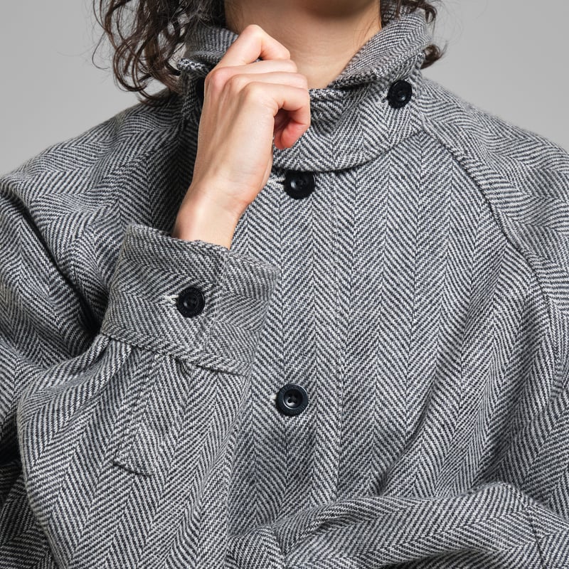 Wool Jacket Nabben Herringbone Black