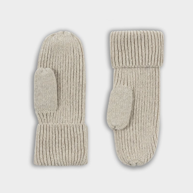 Mittens Vantaa Wool Pearl White