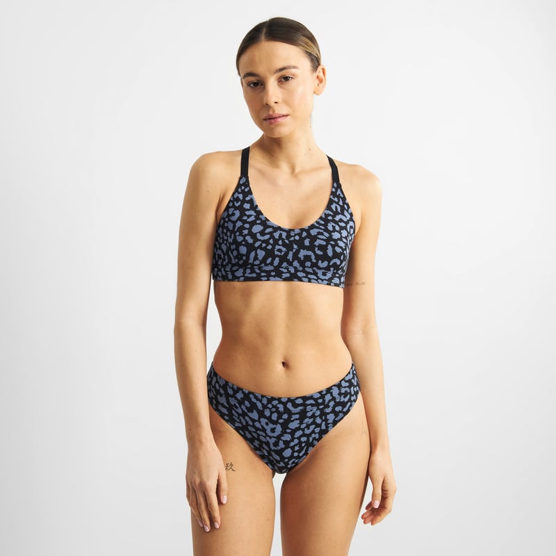Soft Bra Junsele Leopard Steel Blue