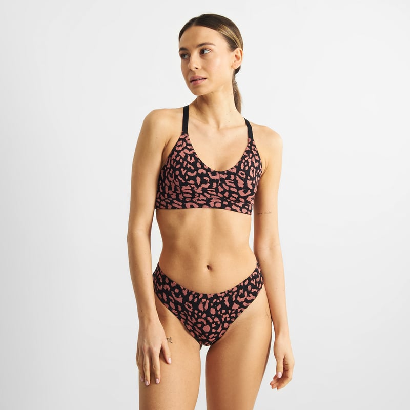 Soft Bra Junsele Leopard Terracotta Red
