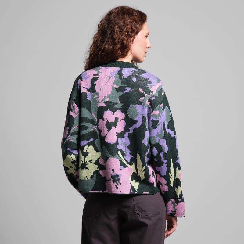 Sweater Limhamn Warped Flowers Multi Color