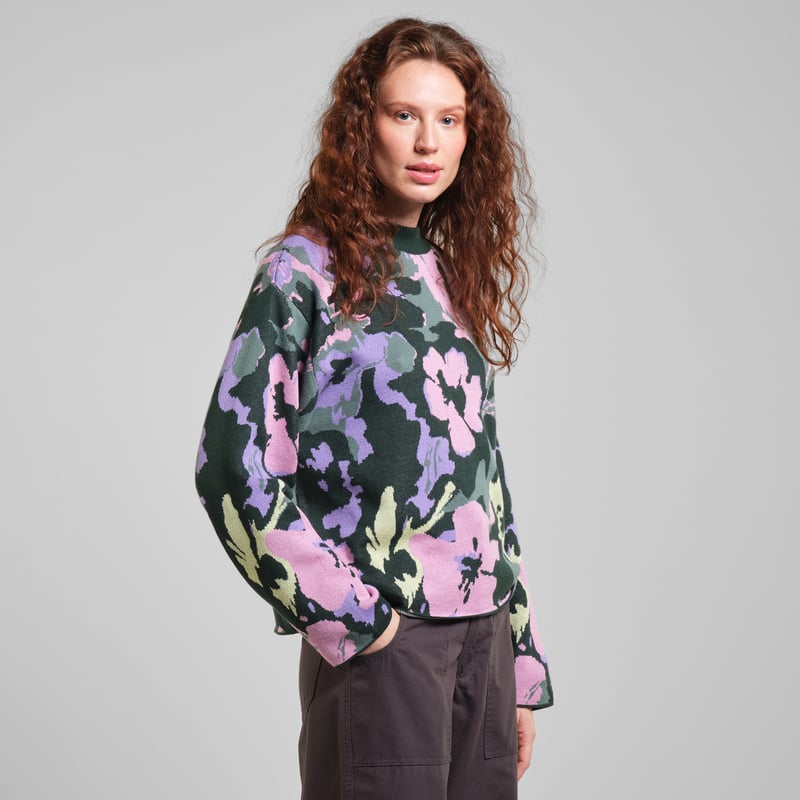 Sweater Limhamn Warped Flowers Multi Color