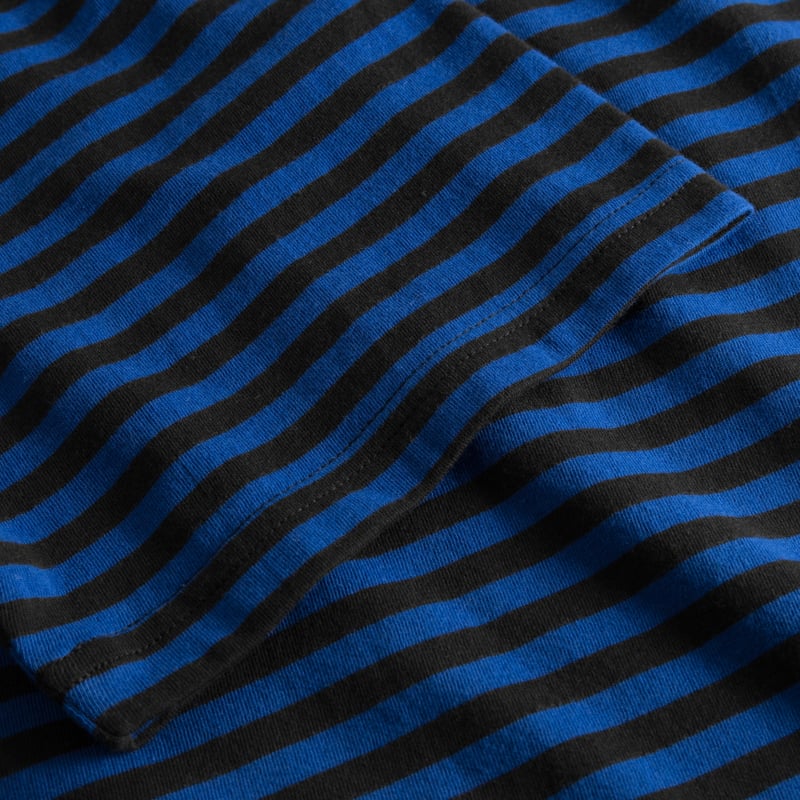 T-shirt Stockholm Stripes Black/Surf Blue