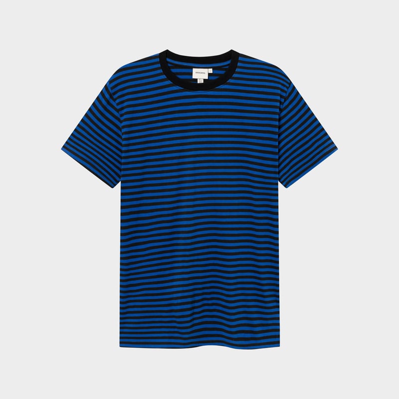 T-shirt Stockholm Stripes Black/Surf Blue
