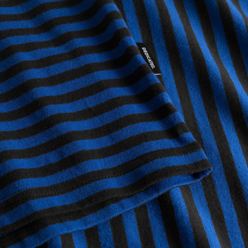T-shirt Stockholm Stripes Black/Surf Blue