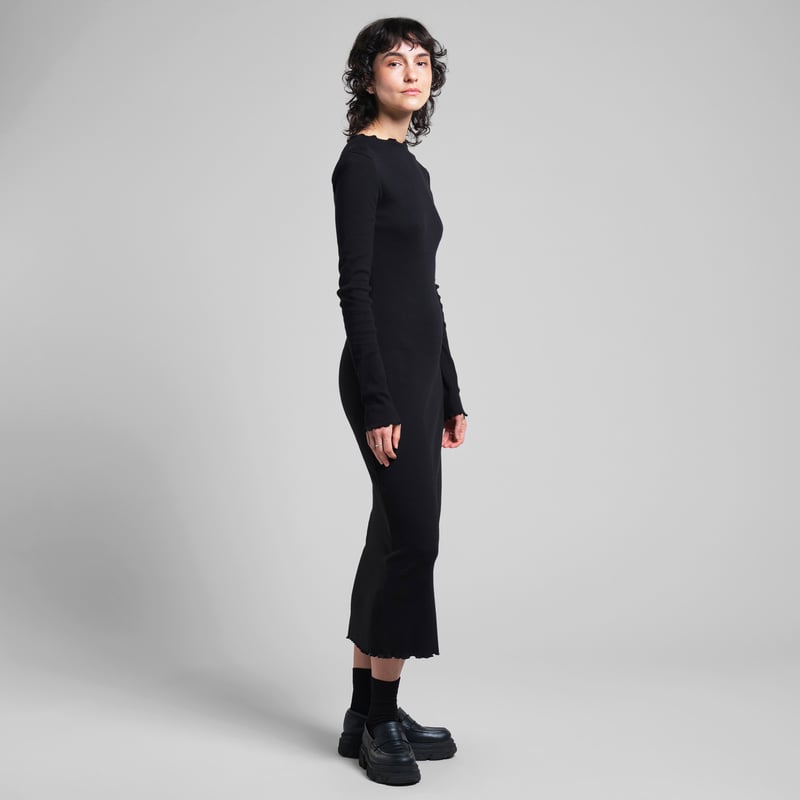 Rib Dress Lofta Black