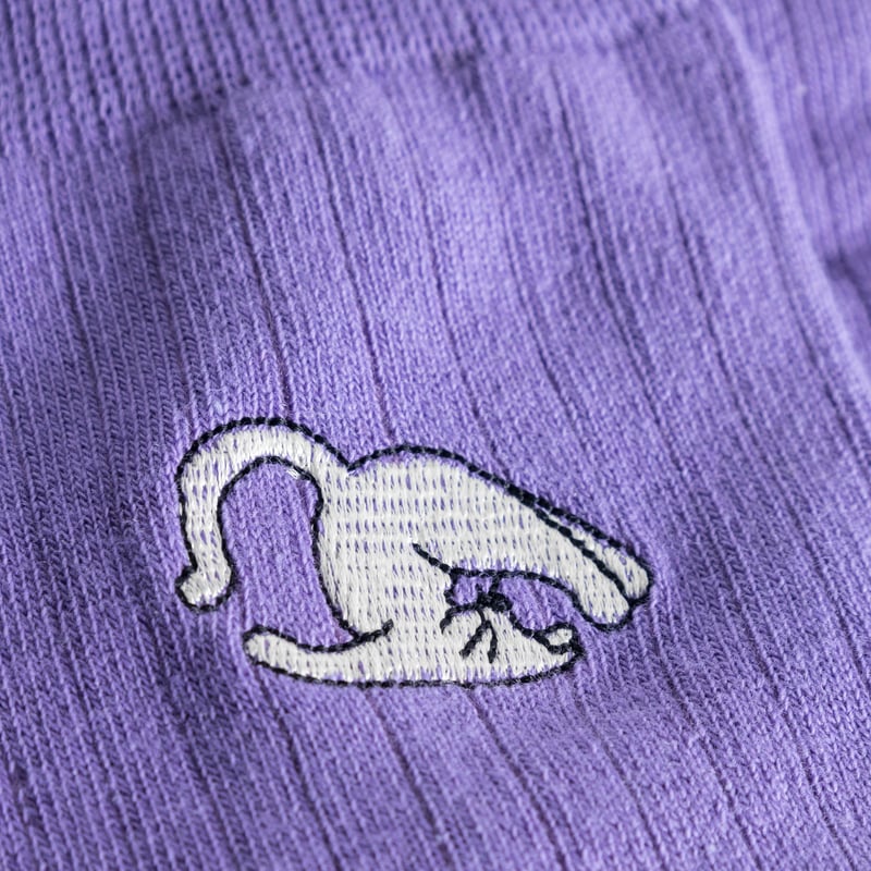 Rib Socks Knivsta Plow Pose Paisley Purple