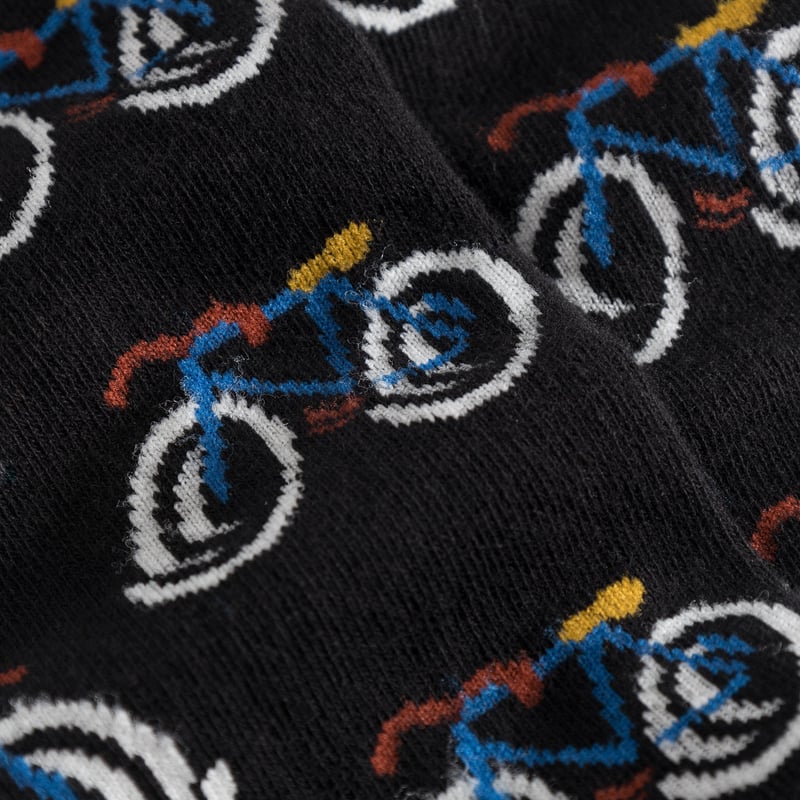 Socks Sigtuna Happy Bike AOP Black