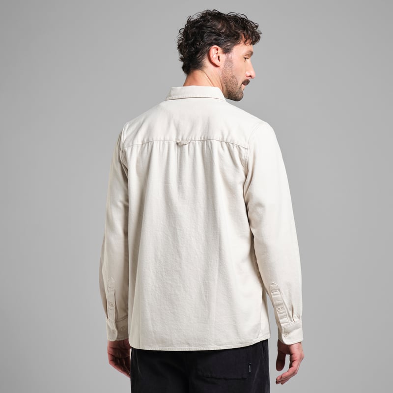 Shirt Rute Flannel Base Oat White