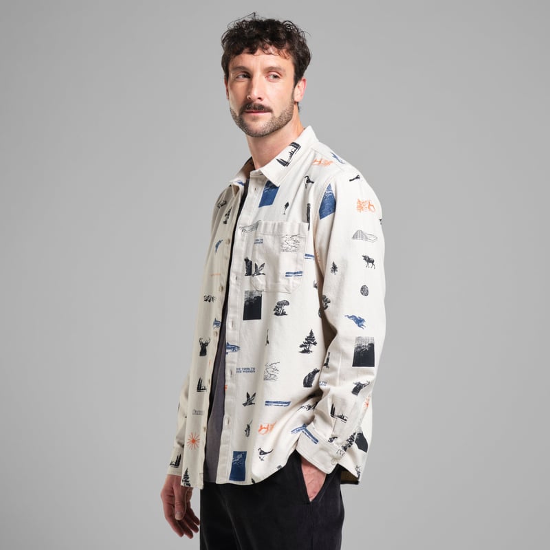 Shirt Rute Flannel In The Woods Oat White