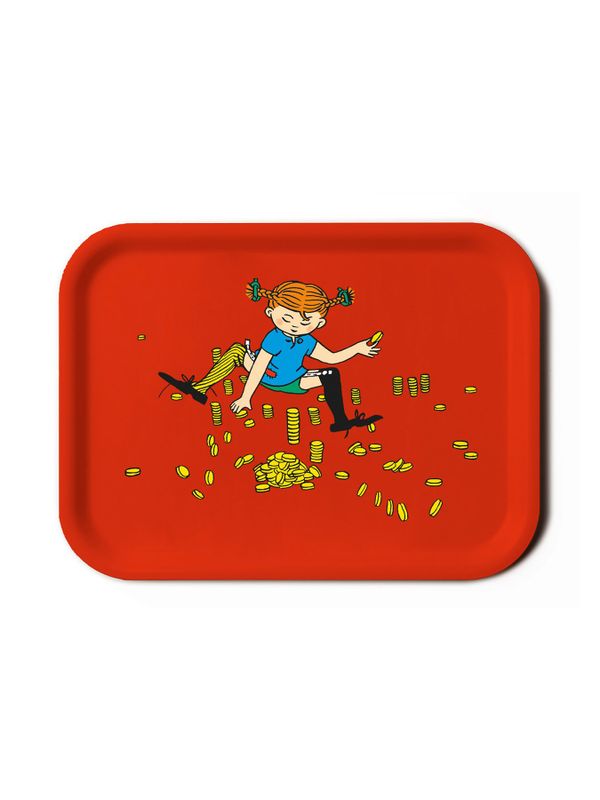 Tray Pippi Counts Gold Coins Red