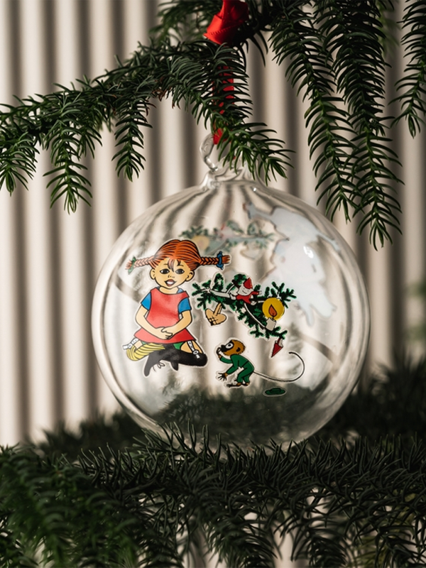 Weihnachtsbaumkugel Pippi Langstrumpf