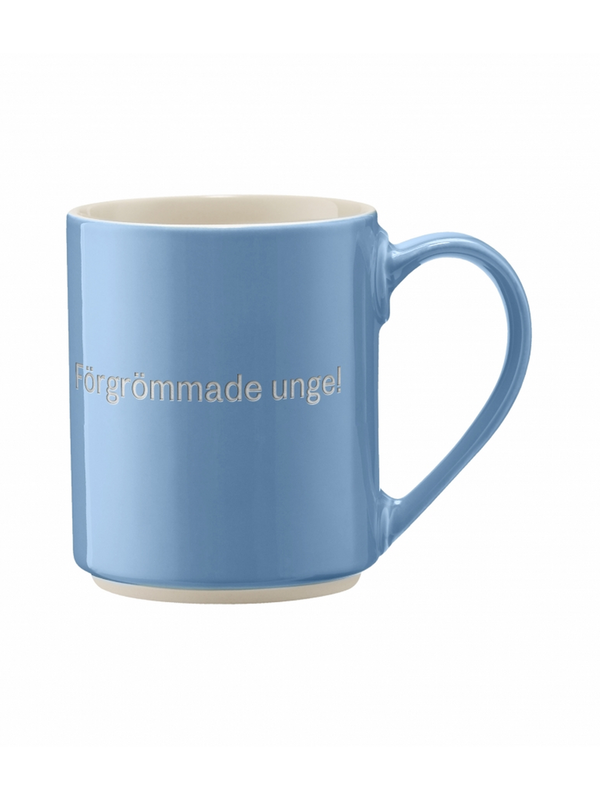 Mug Förgrömmade unge! Blue