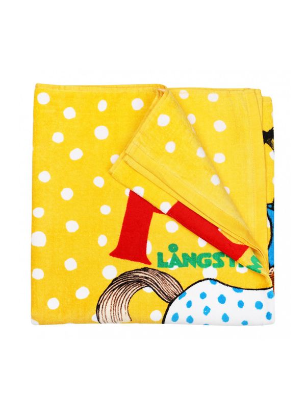 Bath towel Pippi Longstocking Yellow/White