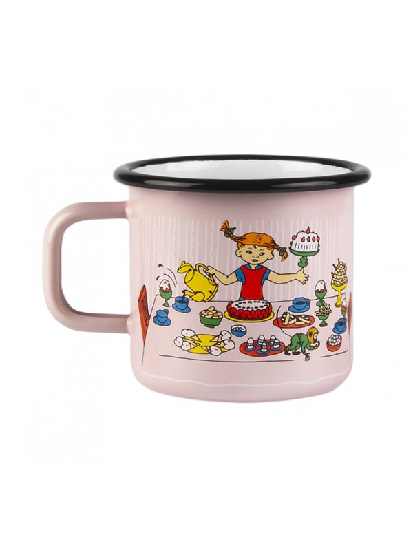 Enamel mug Pippi Birthday 0.37 l