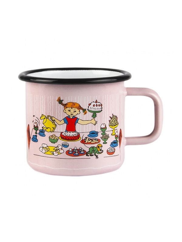 Enamel mug Pippi Birthday 0.37 l