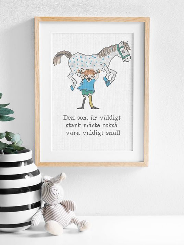 Stickerei-Set – Pippi Langstrumpf-Zitat