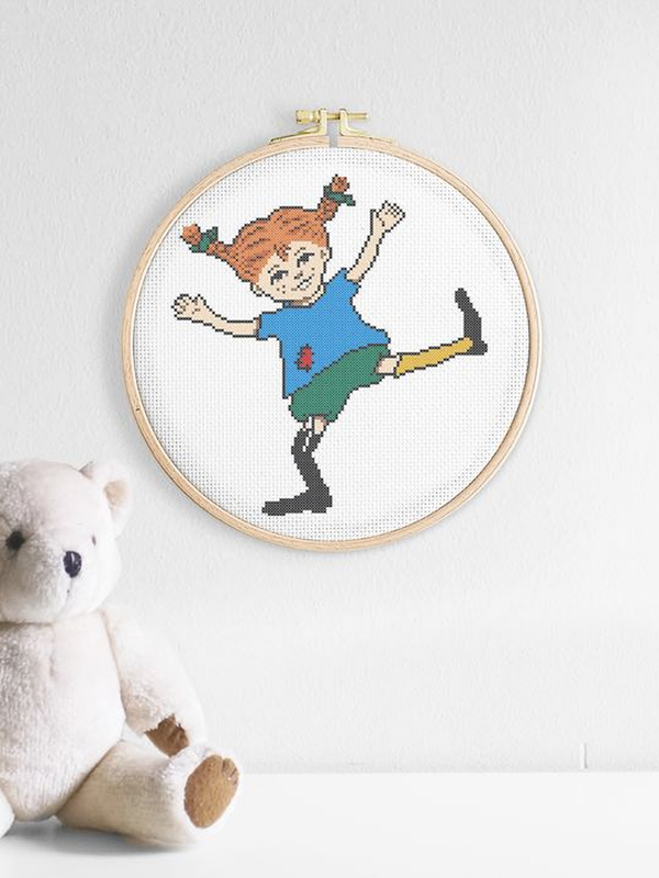 Embroidery set - Full size Pippi Longstocking