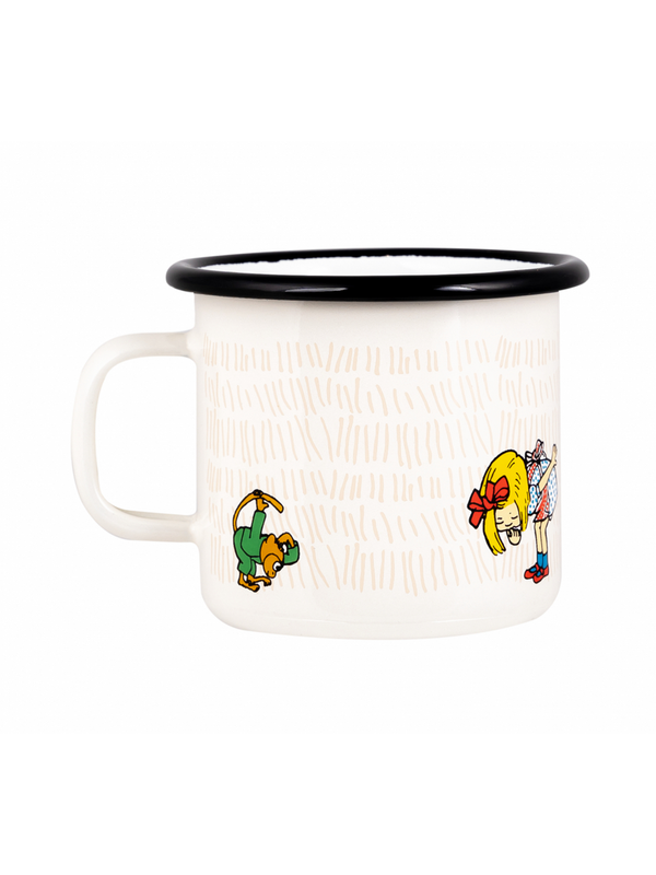 Enamel mug Pippi Longstocking - The snirkle hunt 2,5 dl