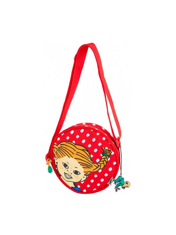 Schultertasche Pippi Langstrumpf rund, Rot