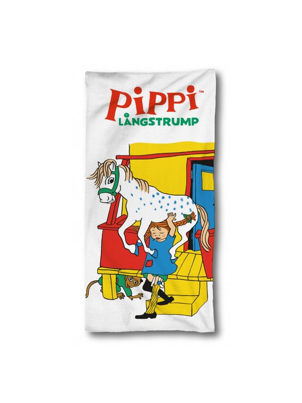 Towel Pippi Longstocking - White