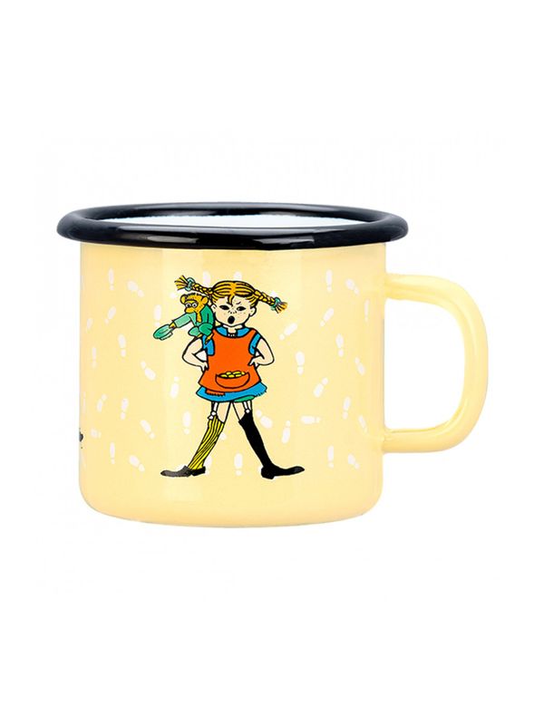 Enamel mug Pippi Footsteps 2.5 dl