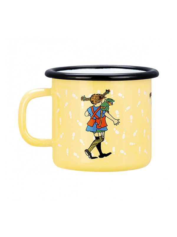 Emaille-Tasse Pippi Spuren, 250 ml