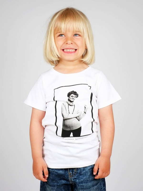 T-shirt med Astrid Lindgren - Vit