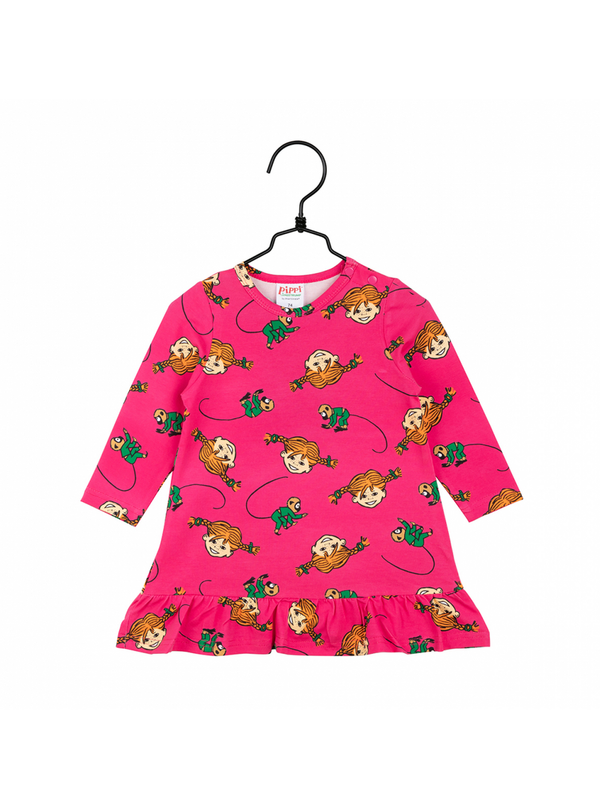 Baby dress Pippi Longstocking - Pink