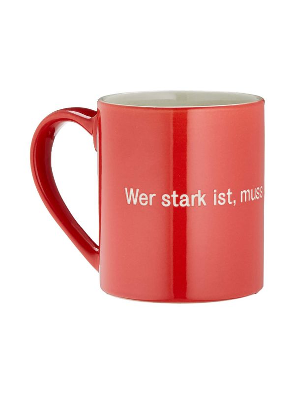 Citat mugg- Wer stark ist... (Tyska)