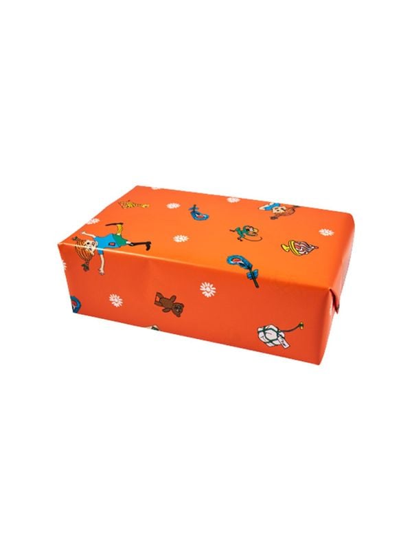 Geschenkpapier Pippi Langstrumpf Orange