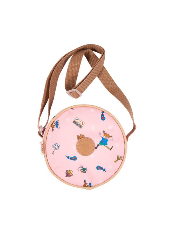 Schultertasche Pippi Langstrumpf - Rund, Rosa