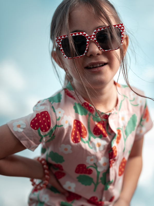 Sunglasses Patterned Red/White