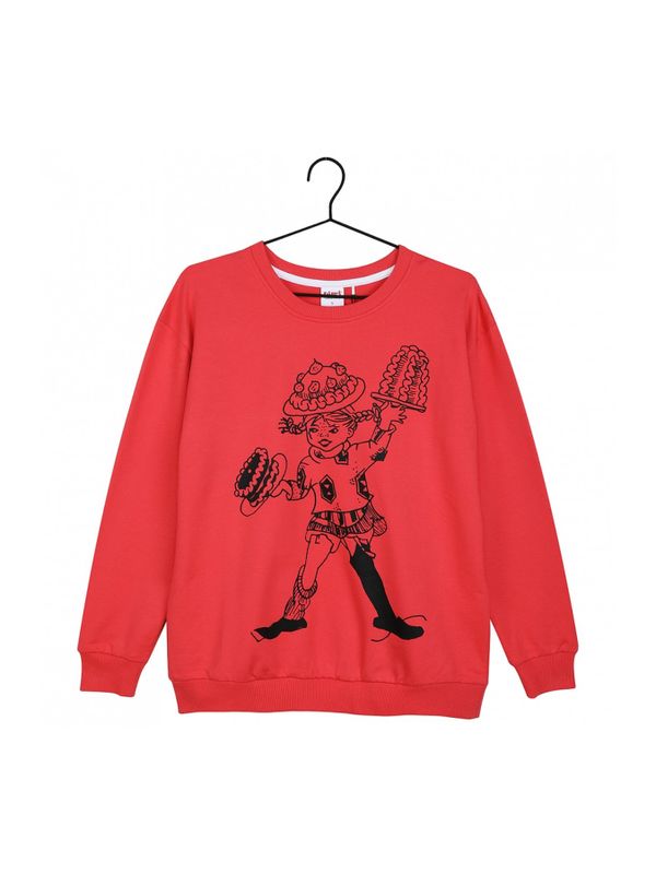 Adult sweatshirt Pippi Longstocking - Red