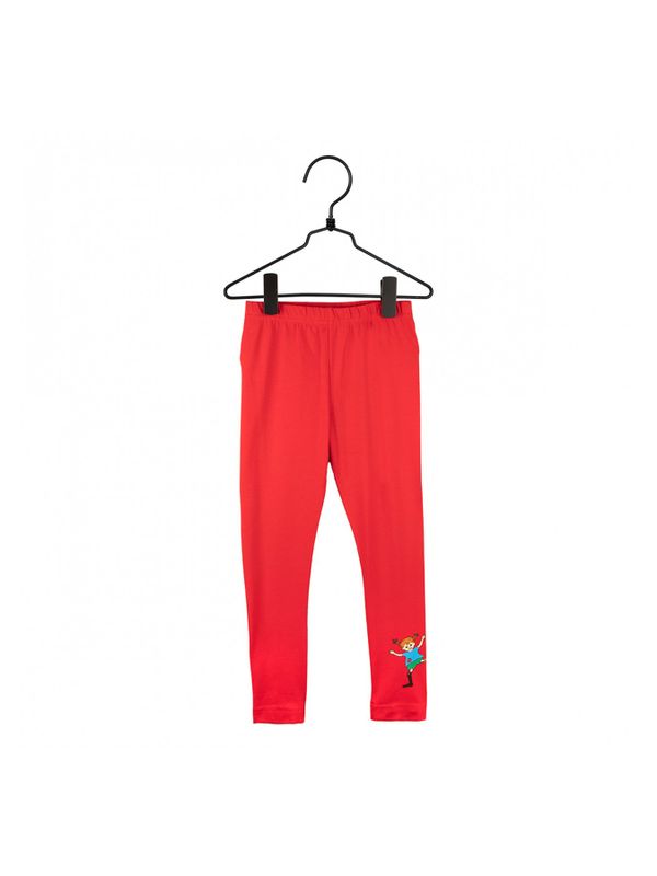 Leggings red with Pippi Longstocking