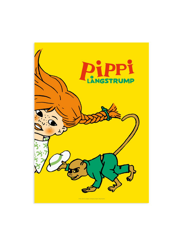 Poster Pippi Langstrumpf und Herr Nilsson - 21x29.7 cm