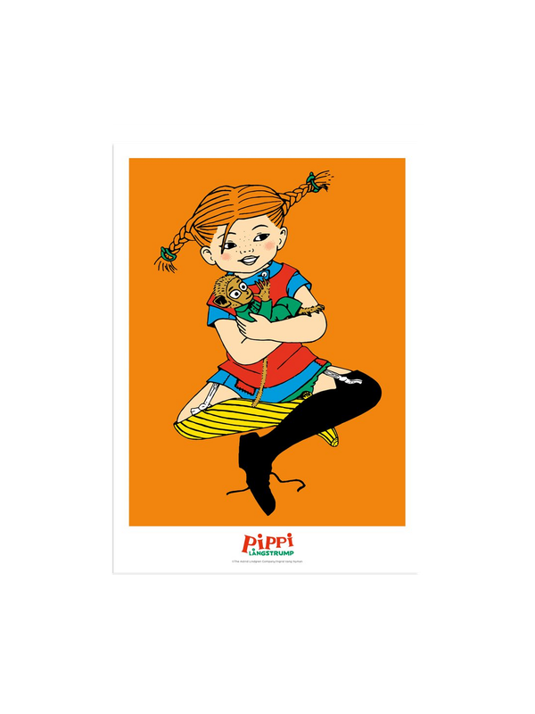 Poster Pippi Longstocking - Pippi hugs