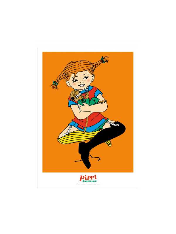 Poster Pippi Longstocking - Pippi hugs