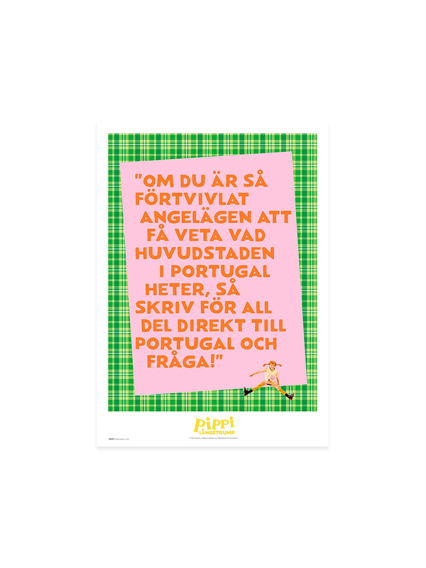 Poster Pippi fragt Portugal - 30x40cm